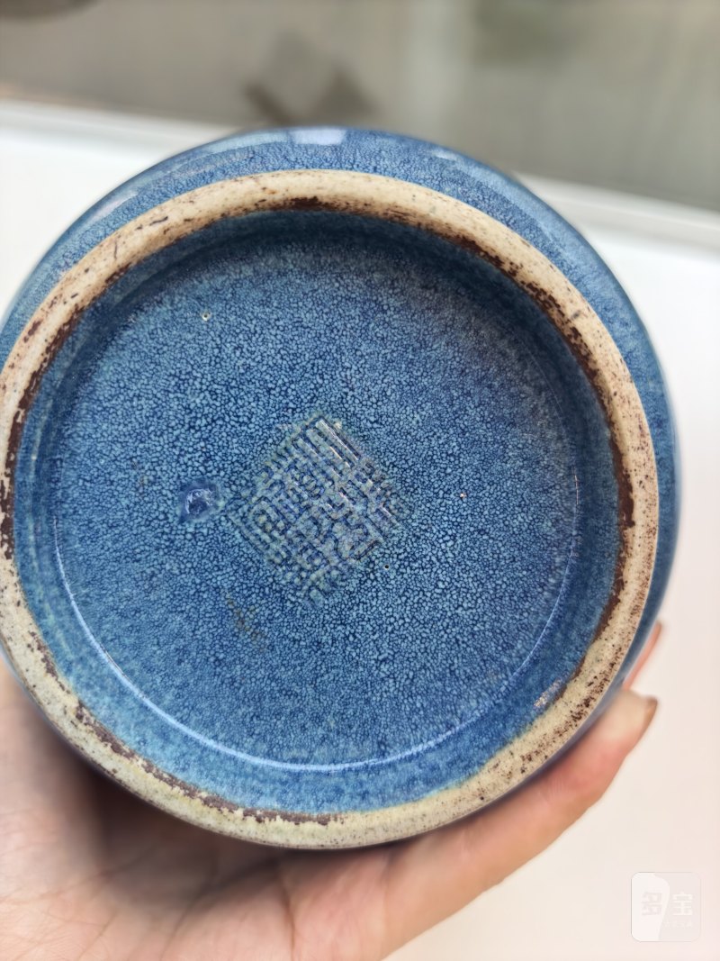 清道光 炉钧釉灯笼瓶 - 图11